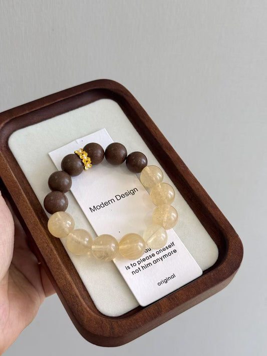 Crystal Prosperity Aroma Bracelet – 0.47" Beads, Selectable Scents