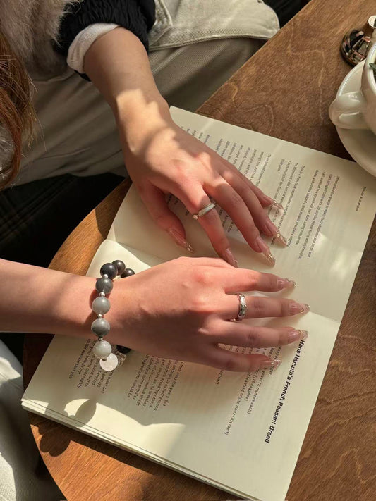 The Remedy Strand Silver Vitality Balance Bracelet – 12mm Herbal Wellness Beads