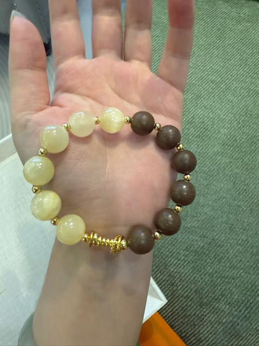 The Remedy Strand “Jasmine Oolong Calm” – 12mm Botanical Aroma Bracelet