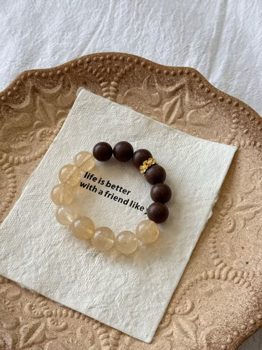 Crystal Prosperity Aroma Bracelet – 0.47" Beads, Selectable Scents