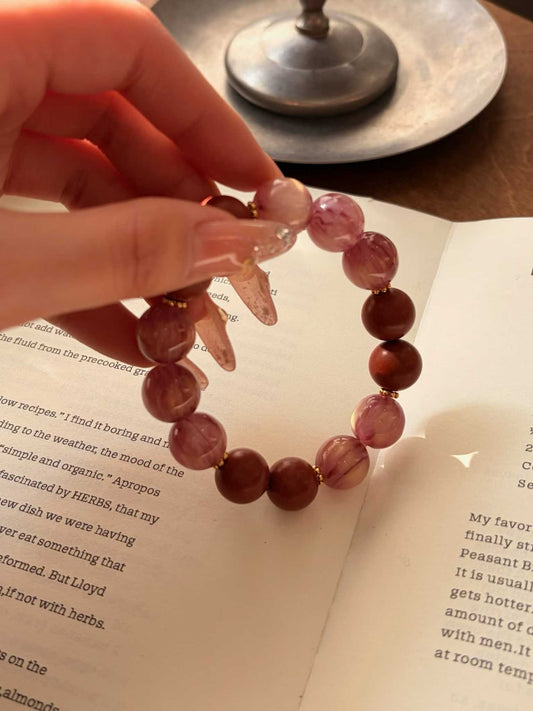 Aromatherapy Glass Bead Bracelet – Natural Resin & Floral Blend for Calm & Balance