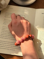 Aromatherapy Glass Bead Bracelet – Natural Resin & Floral Blend for Calm & Balance
