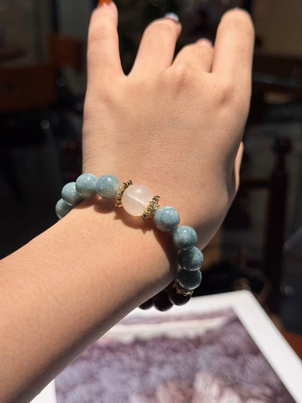 The Remedy Strand Jade Green Serenity Bracelet – 10mm Aromatherapy Beads