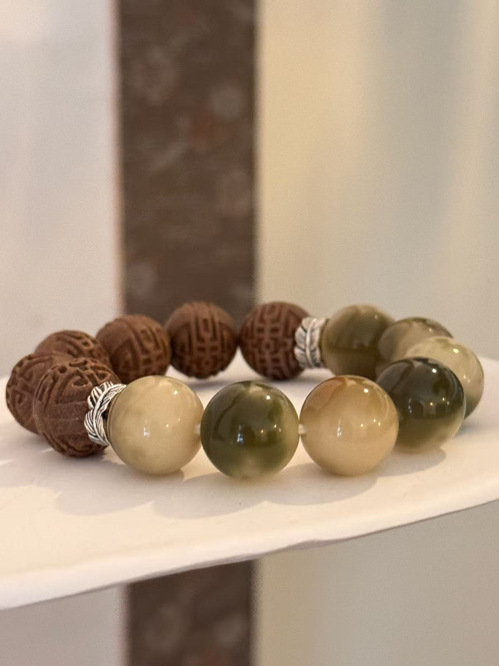 The Remedy Strand “Prosperity Blend” 15mm Botanical Aroma Bracelet – Good Fortune & Calm Energy