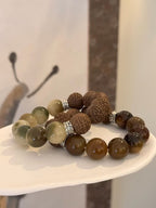 The Remedy Strand “Prosperity Blend” 15mm Botanical Aroma Bracelet – Good Fortune & Calm Energy