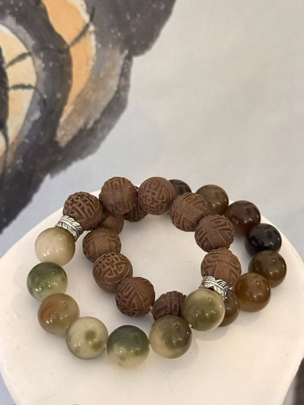The Remedy Strand “Prosperity Blend” 15mm Botanical Aroma Bracelet – Good Fortune & Calm Energy