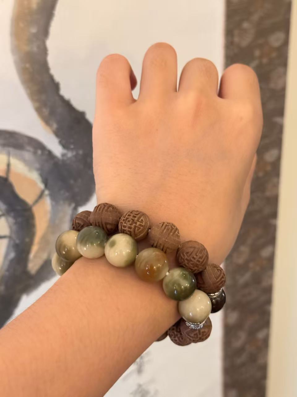 The Remedy Strand “Prosperity Blend” 15mm Botanical Aroma Bracelet – Good Fortune & Calm Energy