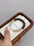 The Remedy Strand “Blue Crystal Calm” – 12mm Botanical Aroma Bracelet