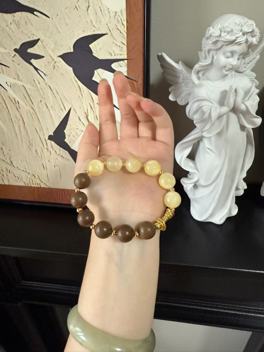 The Remedy Strand “Jasmine Oolong Calm” – 12mm Botanical Aroma Bracelet