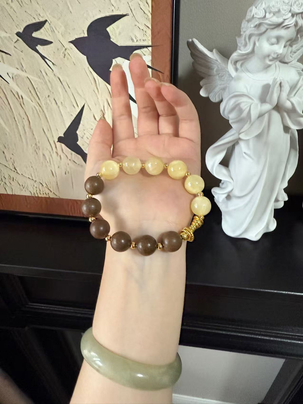 The Remedy Strand “Jasmine Oolong Calm” – 12mm Botanical Aroma Bracelet