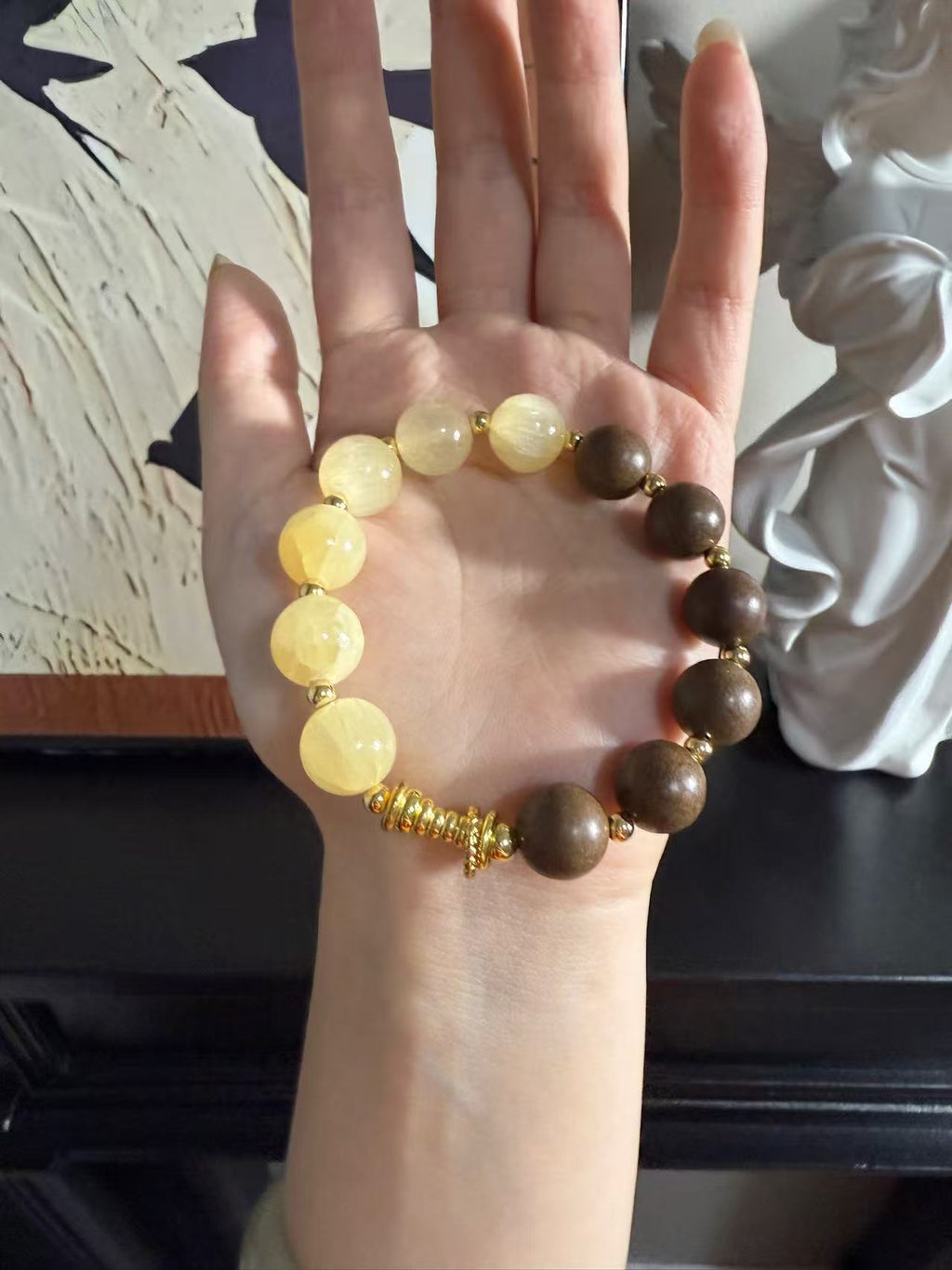 The Remedy Strand “Jasmine Oolong Calm” – 12mm Botanical Aroma Bracelet