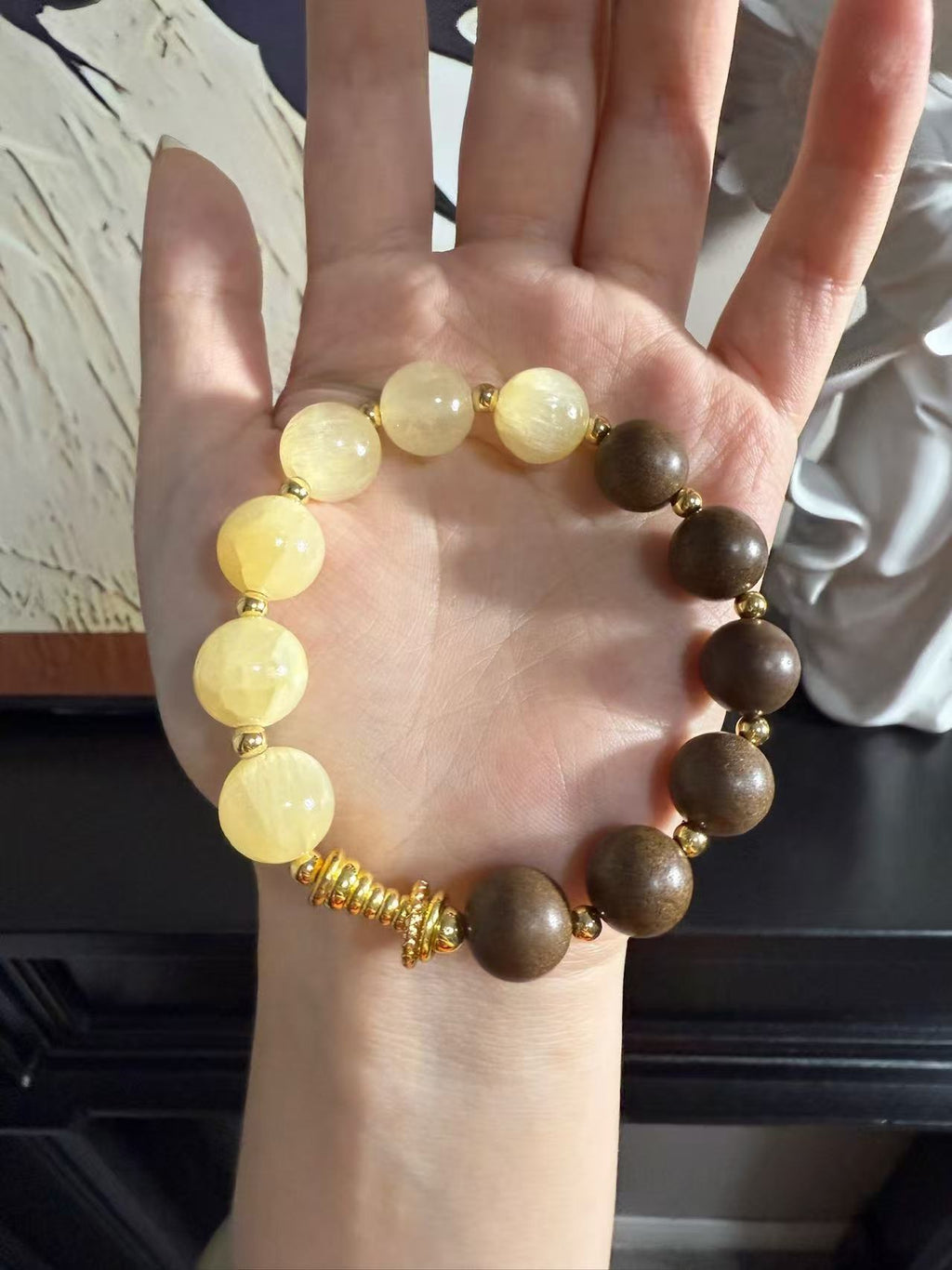 The Remedy Strand “Jasmine Oolong Calm” – 12mm Botanical Aroma Bracelet