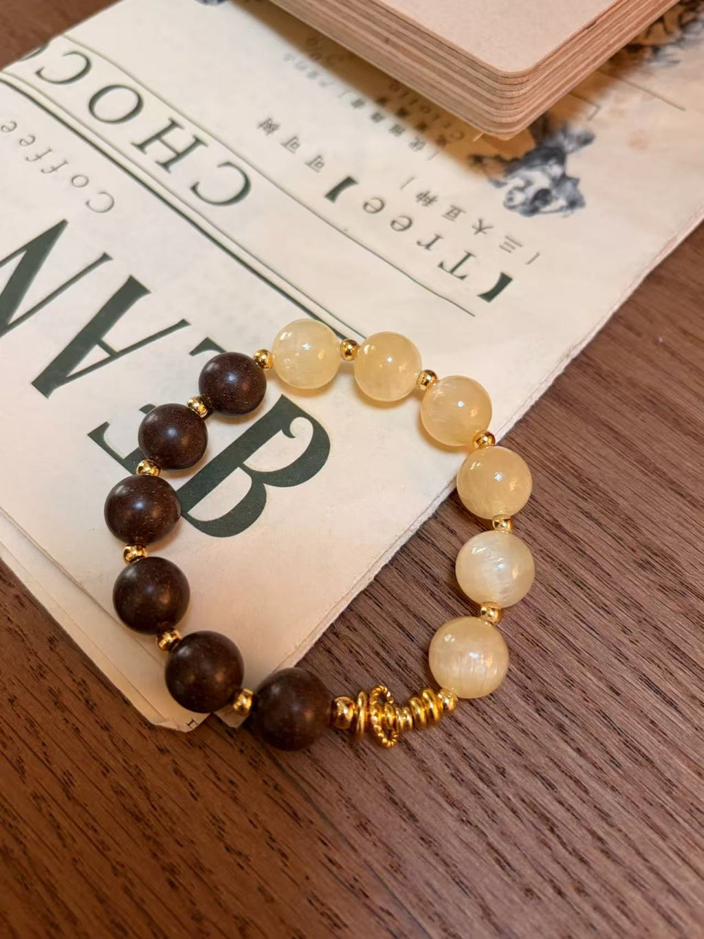 The Remedy Strand “Jasmine Oolong Calm” – 12mm Botanical Aroma Bracelet