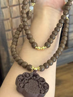 The Remedy Strand “Herbal Harmony Pendant” – 8mm Botanical Neck Aroma Charm