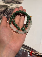 The Remedy Strand – Jade Aura Double-Wrap Bracelet (8mm)