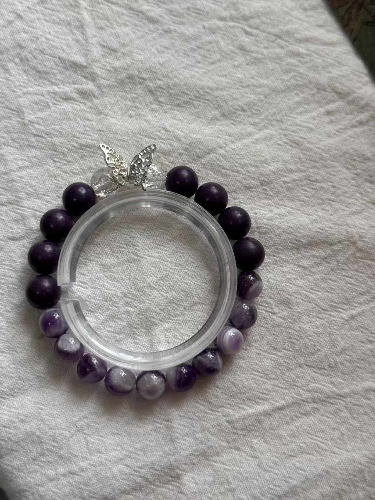 The Remedy Strand “Purple Flame Luck” – 8mm Botanical Good-Energy Bracelet