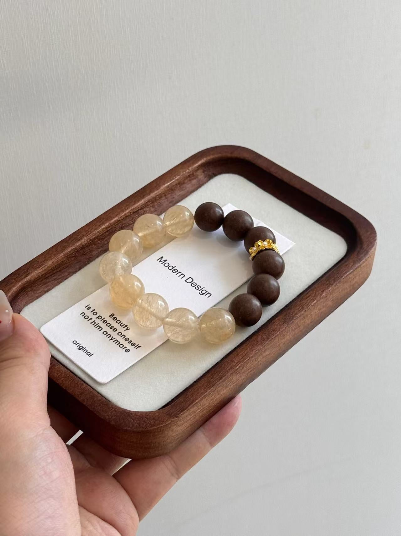 Crystal Prosperity Aroma Bracelet – 0.47" Beads, Selectable Scents