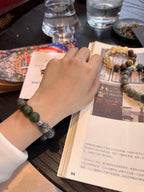 The Remedy Strand Black Gold Sparkle Glass Bracelet – 12mm Relaxation Beads