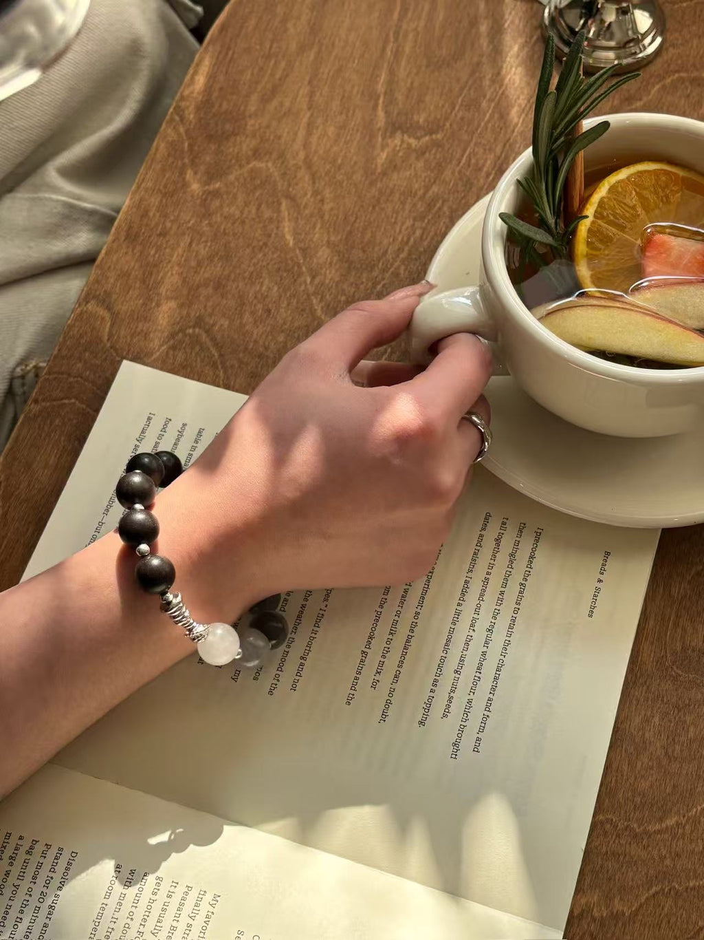 The Remedy Strand Silver Vitality Balance Bracelet – 12mm Herbal Wellness Beads