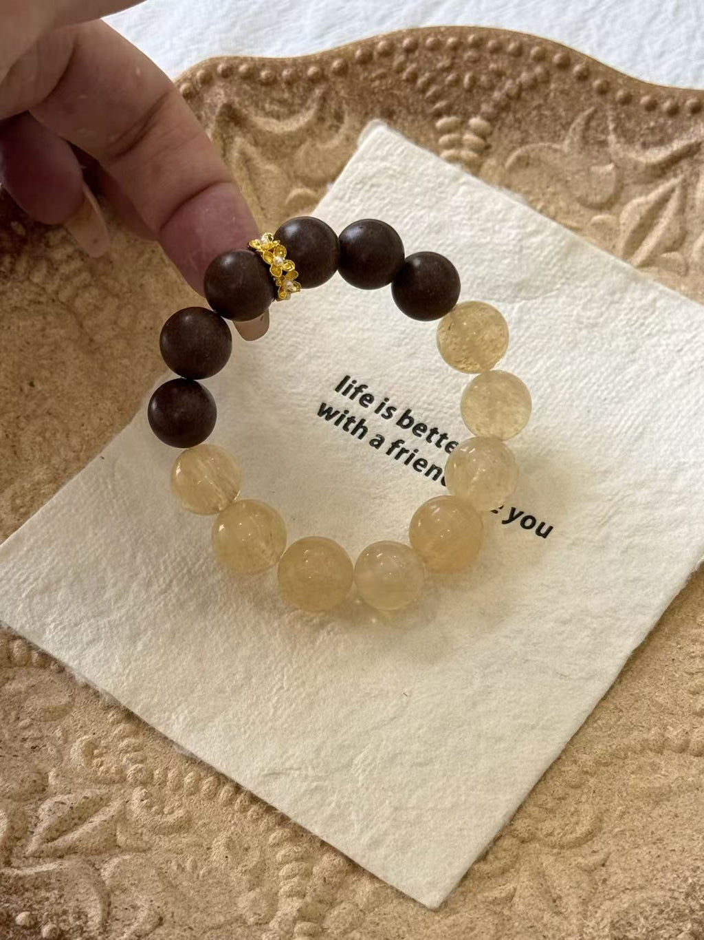 Crystal Prosperity Aroma Bracelet – 0.47" Beads, Selectable Scents