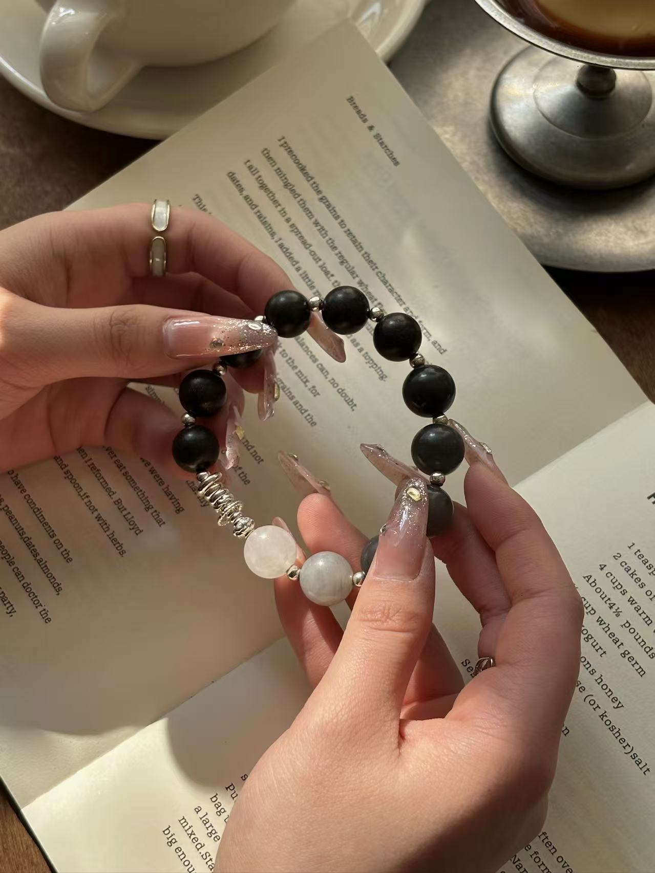 The Remedy Strand Silver Vitality Balance Bracelet – 12mm Herbal Wellness Beads