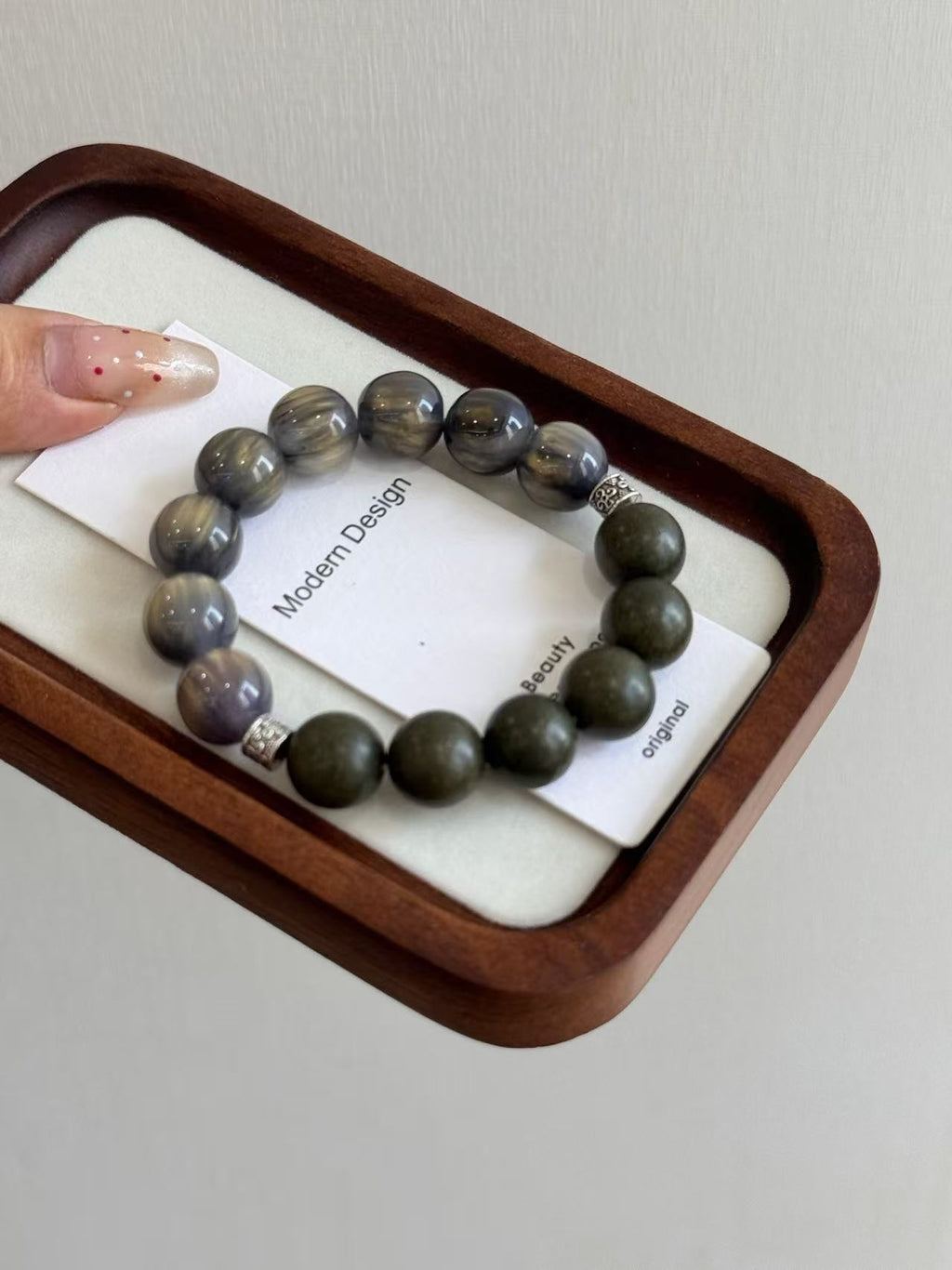 The Remedy Strand Black Gold Sparkle Glass Bracelet – 12mm Relaxation Beads