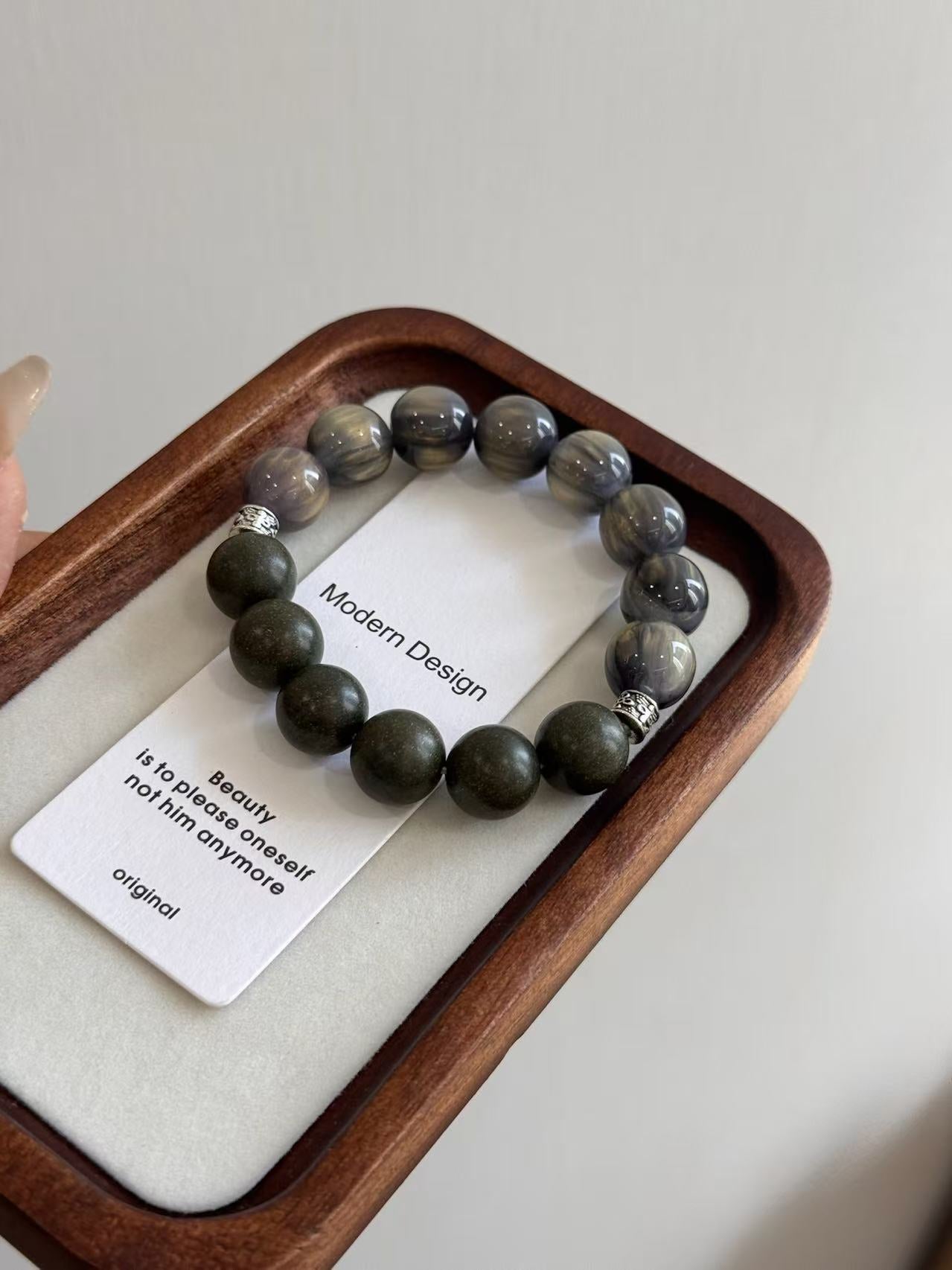 The Remedy Strand Black Gold Sparkle Glass Bracelet – 12mm Relaxation Beads