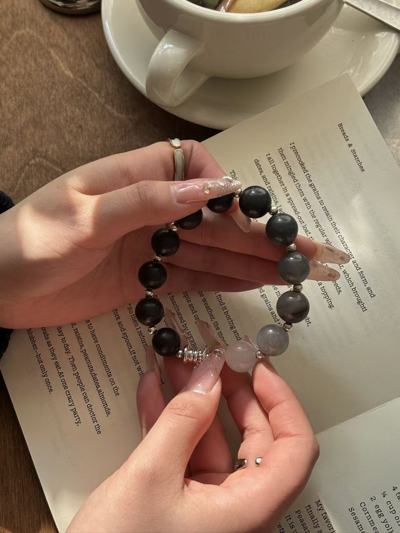 The Remedy Strand Silver Vitality Balance Bracelet – 12mm Herbal Wellness Beads