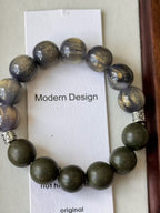 The Remedy Strand Black Gold Sparkle Glass Bracelet – 12mm Relaxation Beads